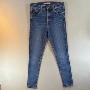 Joe's Jeans The Charlie High Rise Skinny Ankle Jeans Size 28 Mid-Dark Blue Wash